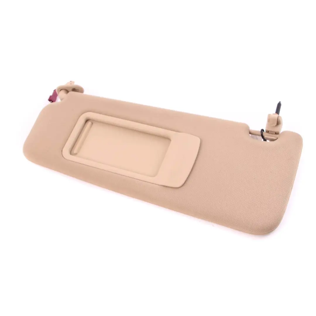 BMW X1 3 Series E84 E90 E91 Cloth Sun Visor With Mirror Beige Left N/S - SKU 7252009-1 - Part number 7252009