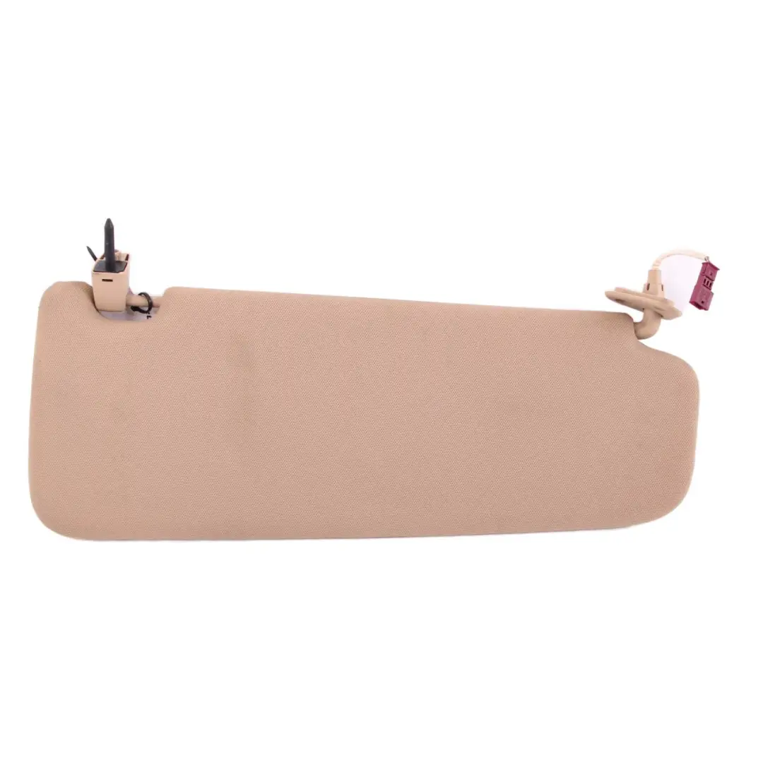 Cloth Sun Visor With Mirror Beige Left N/S to BMW X1 3 Series E84 E90 E91 with Part number 7252009 BMW X1 3 Series E84 E90 E91 Cloth Sun Visor With Mirror Beige Left N/S - SKU 7252009-1 - Part number 7252009