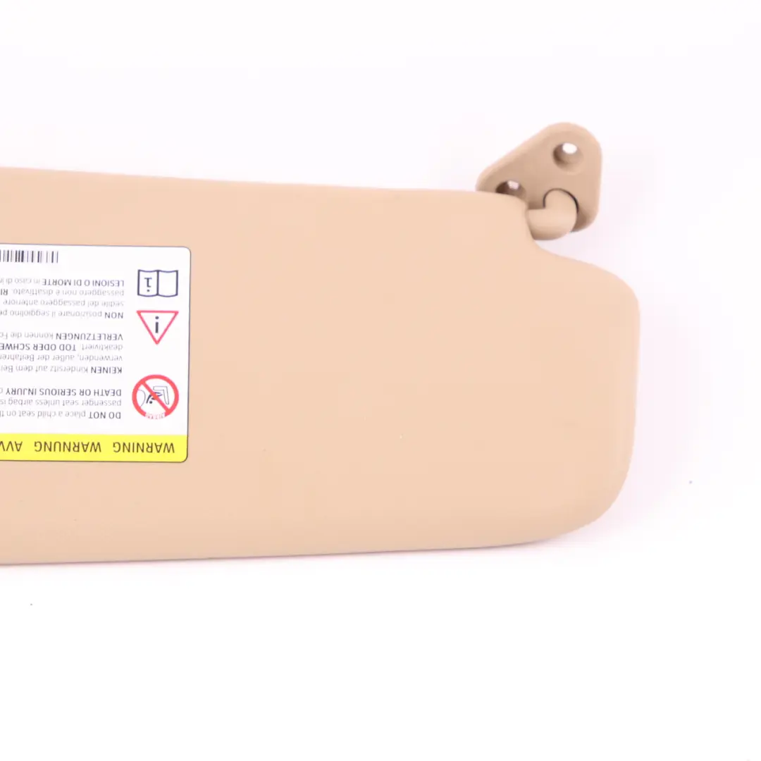  Sun Visor BMW E84 E90 E91 Leather Sun Visor With Mirror Left N/S Beige - SKU 7252009-3 - Part number 7252009