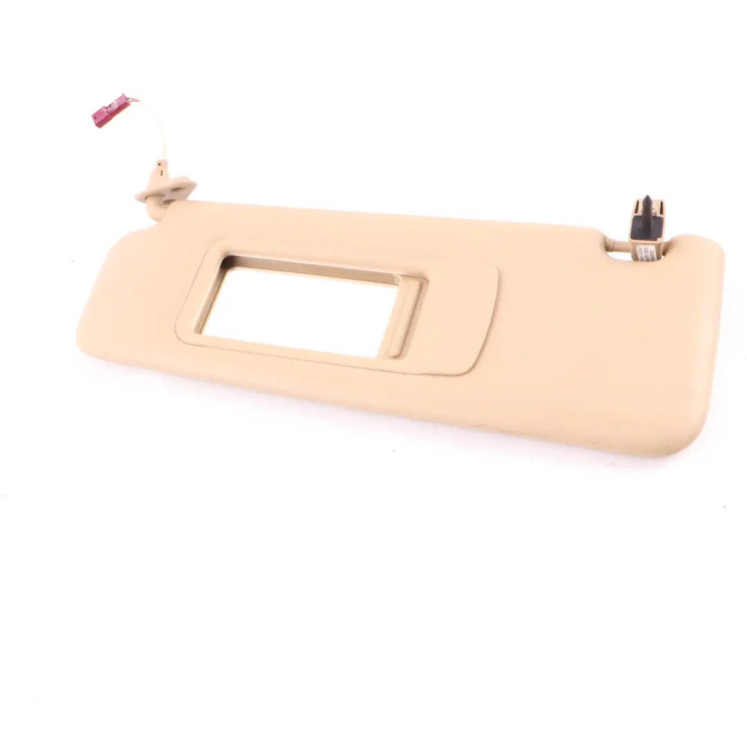 Sun Visor BMW X1 E84 E90 E91 Leather Sun Visor With Mirror Left N/S Beige to with Part number 7252009 Sun Visor BMW X1 E84 E90 E91 Leather Sun Visor With Mirror Left N/S Beige - SKU 7252009-5 - Part number 7252009