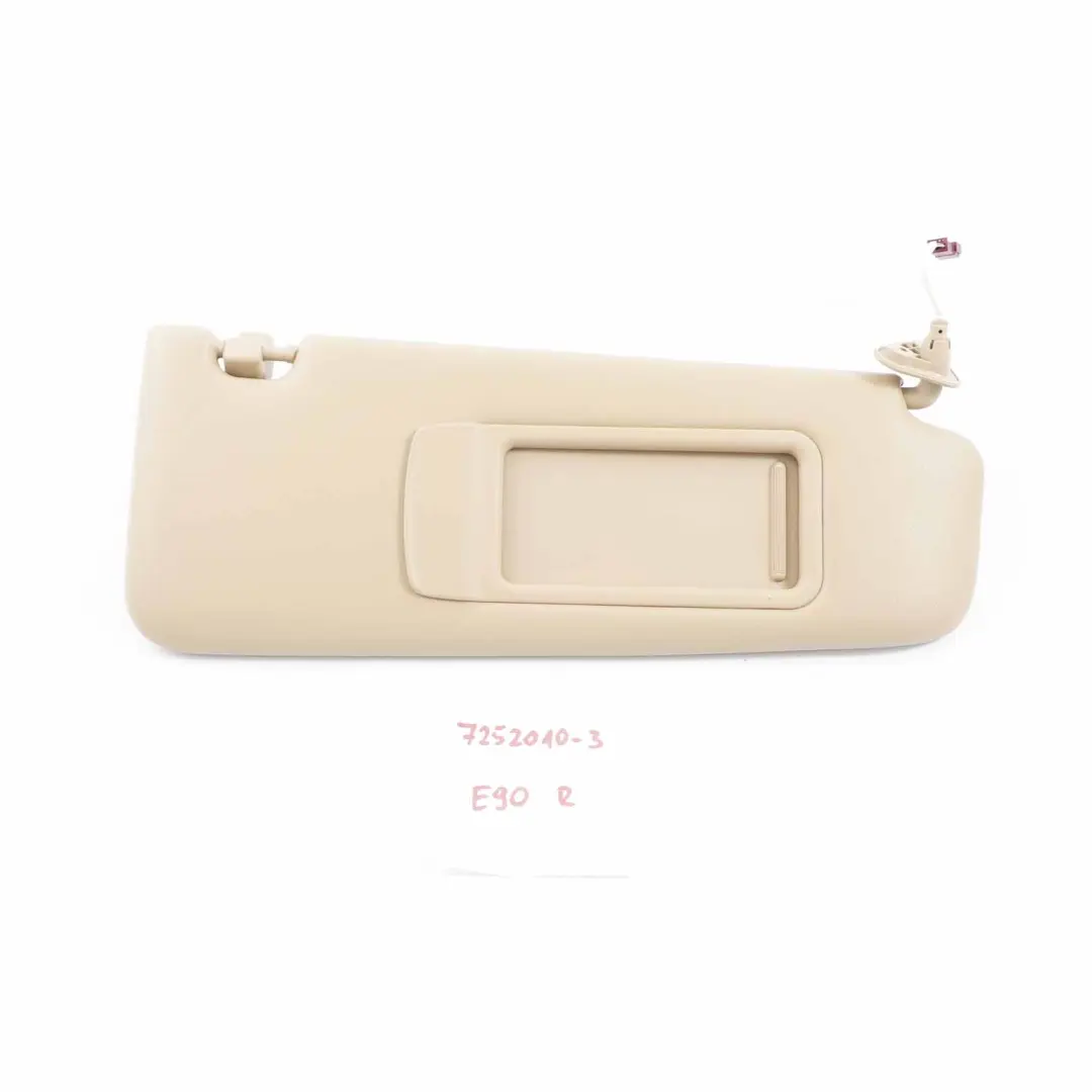 Parasole BMW E84 E90 E91 Parasole in pelle con specchio Destro Beige per con numero di parte 7252010 Parasole BMW E84 E90 E91 Parasole in pelle con specchio Destro Beige - SKU 7252010-3 - Numero di parte 7252010