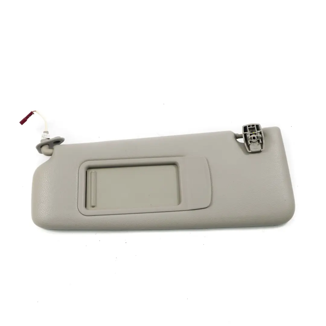 Sun Visor Leather With Mirror left N/S Grau Grey to BMW 3 Series E92 LCI with Part number 7252059 BMW 3 Series E92 LCI Sun Visor Leather With Mirror left N/S Grau Grey - SKU 7252059 - Part number 7252059