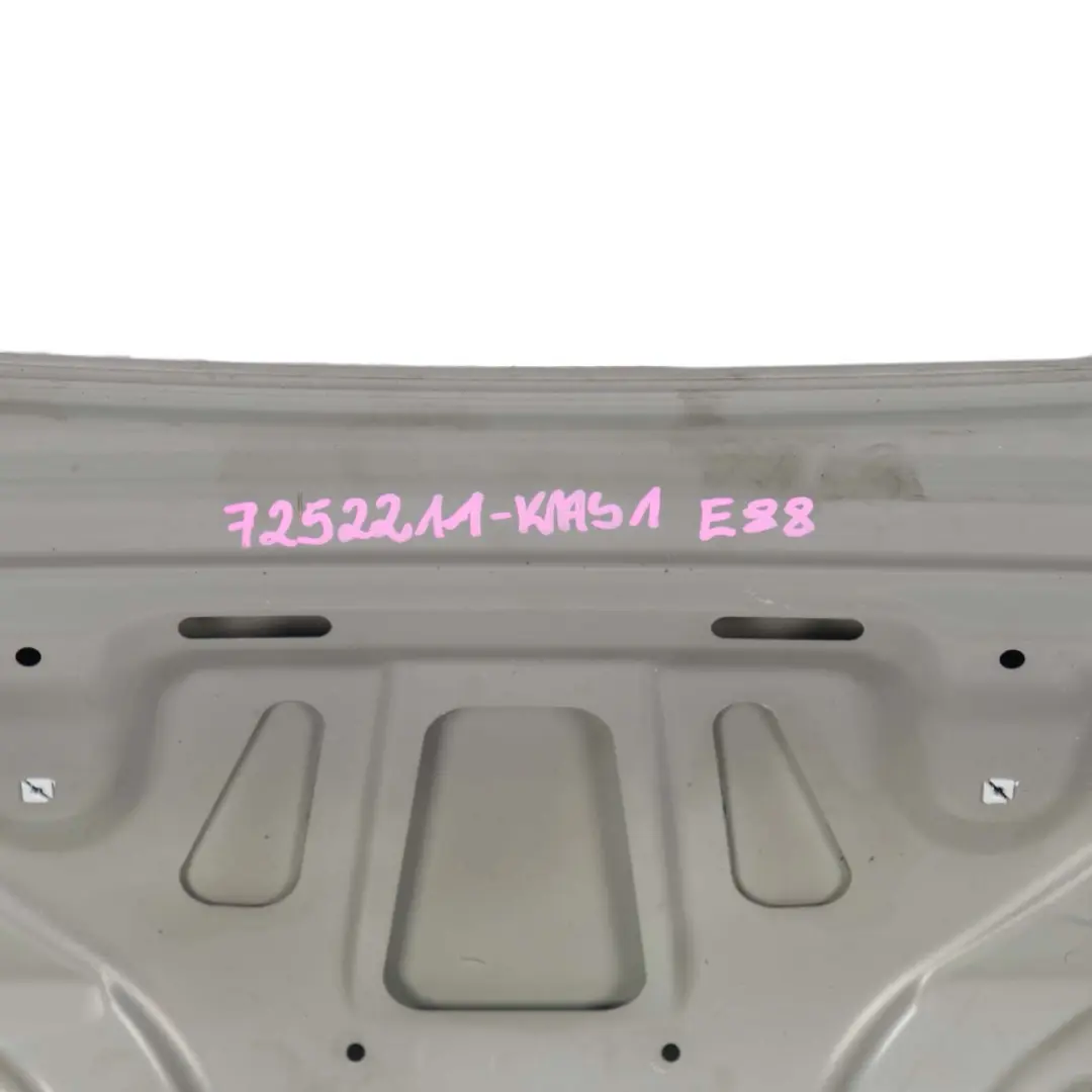 Boot Lid Kaschmirsilber Silver - A72 to BMW E88 Cabrio Convertible Tailgate with Part number 7252211 BMW E88 Cabrio Convertible Tailgate Boot Lid Kaschmirsilber Silver - A72 - SKU 7252211-KAS1 - Part number 7252211