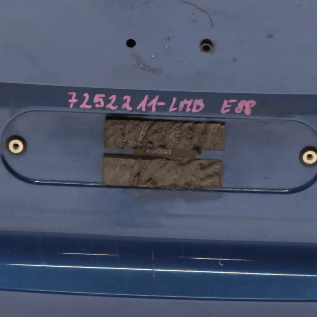 Boot Lid Tailgate Cabrio Convertible Trunk Lid Le Mans Blue - 381 to BMW E88 with Part number 7252211 BMW E88 Boot Lid Tailgate Cabrio Convertible Trunk Lid Le Mans Blue - 381 - SKU 7252211-LMB - Part number 7252211