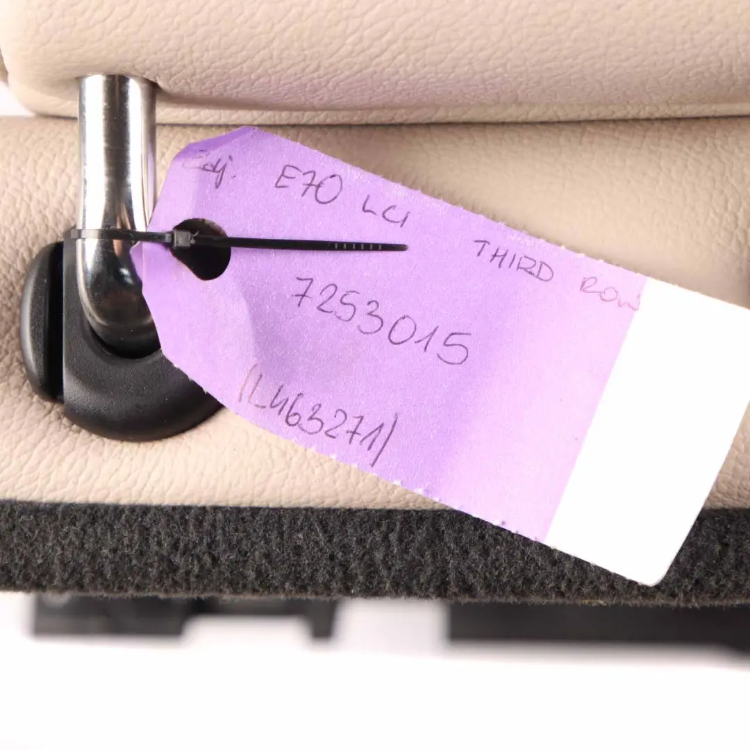 Third Row Additional Seats Backrest Bench Oyster Leather to Rear Seat BMW X5 E70 with Part number 7253015 Rear Seat BMW X5 E70 Third Row Additional Seats Backrest Bench Oyster Leather - SKU 7253015 - Part number 7253015