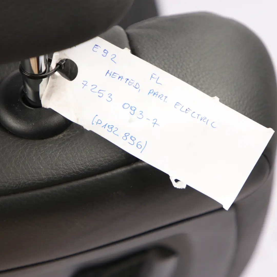  Asiento Delantero BMW E92 Coupe M Sport Calefaccion Electrico Izquierdo Cuero - SKU 7253093-7 - Número de pieza 7253093