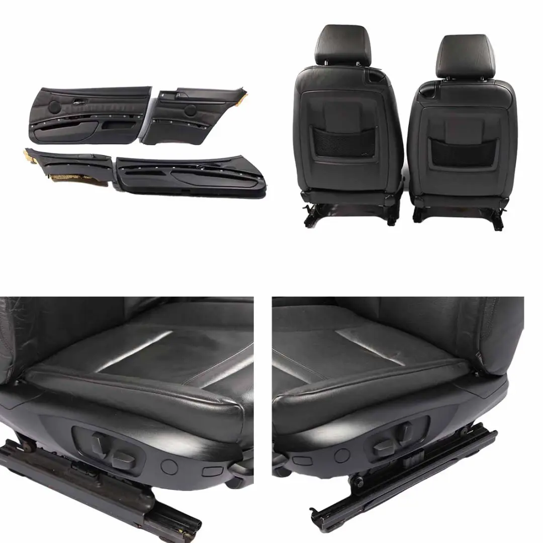  Seats BMW E92 Coupe Electric Black Leather Interior Front Rear Seat Door Cards - SKU 7253236-3 - Part number 7253236