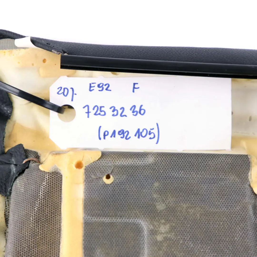 Front Left Right Basic Seat N/O/S Leather Trim Cover Black to BMW 3 E92 Coupe with Part number 7253236 BMW 3 E92 Coupe Front Left Right Basic Seat N/O/S Leather Trim Cover Black - SKU 7253236 - Part number 7253236