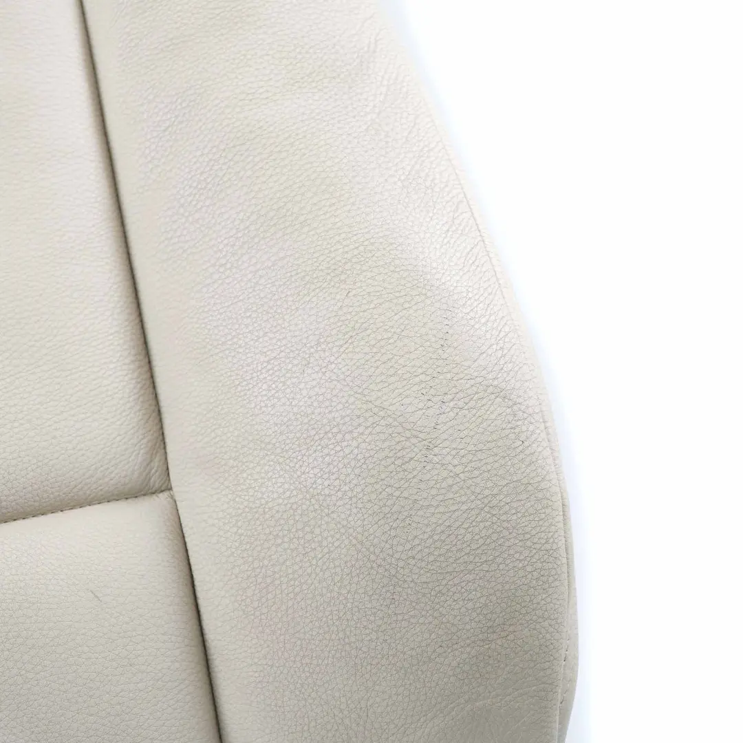 Backrest Front Left N/S Heated Seat Covering Leather Cream Beige to BMW E92 Seat with Part number 7253247 BMW E92 Seat Backrest Front Left N/S Heated Seat Covering Leather Cream Beige - SKU 7253247 - Part number 7253247