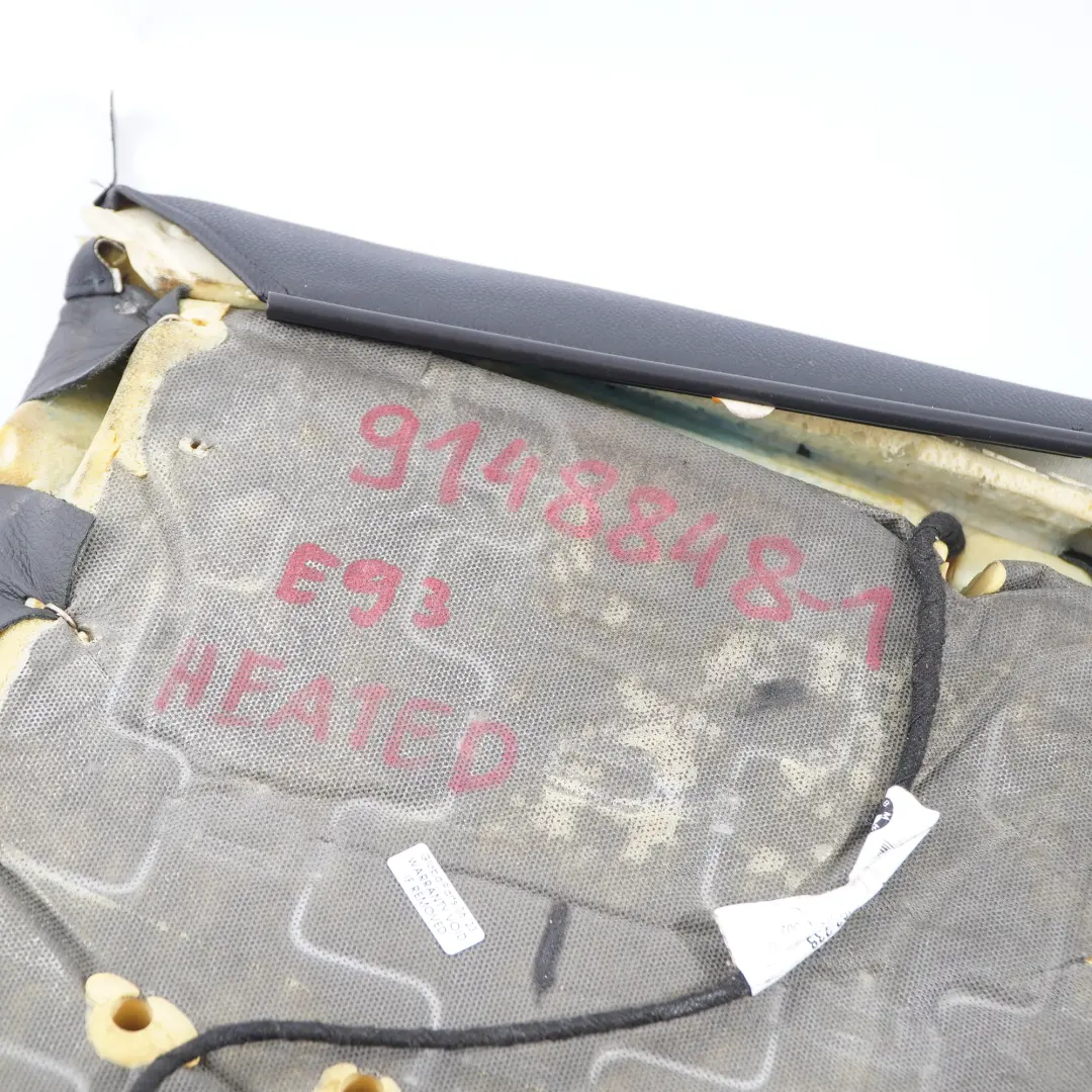 Siedzisko Poszycie Fotela Prawego Czarna Skóra do E93 o numerze 7253564 E93 Siedzisko Poszycie Fotela Prawego Czarna Skóra - SKU 7253564 - Numer Części 7253564