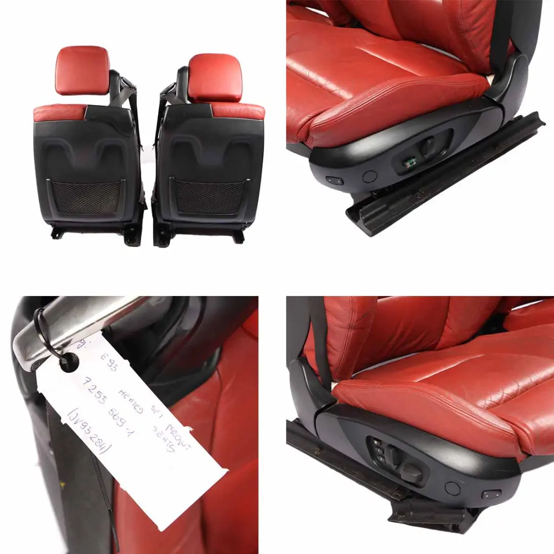 Seats BMW E93 M Sport Heated Memory Red Leather Interior Seat Front Left Right to with Part number 7253569 Seats BMW E93 M Sport Heated Memory Red Leather Interior Seat Front Left Right - SKU 7253569-1 - Part number 7253569