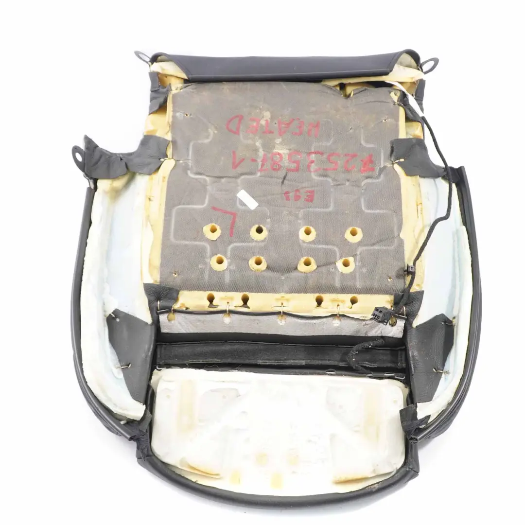 Anteriore Sinistro Riscaldato Copertura Pelle Nera Dakota per BMW E93 Cabrio con numero di parte 7253587 BMW E93 Cabrio Anteriore Sinistro Riscaldato Copertura Pelle Nera Dakota - SKU 7253587-1 - Numero di parte 7253587