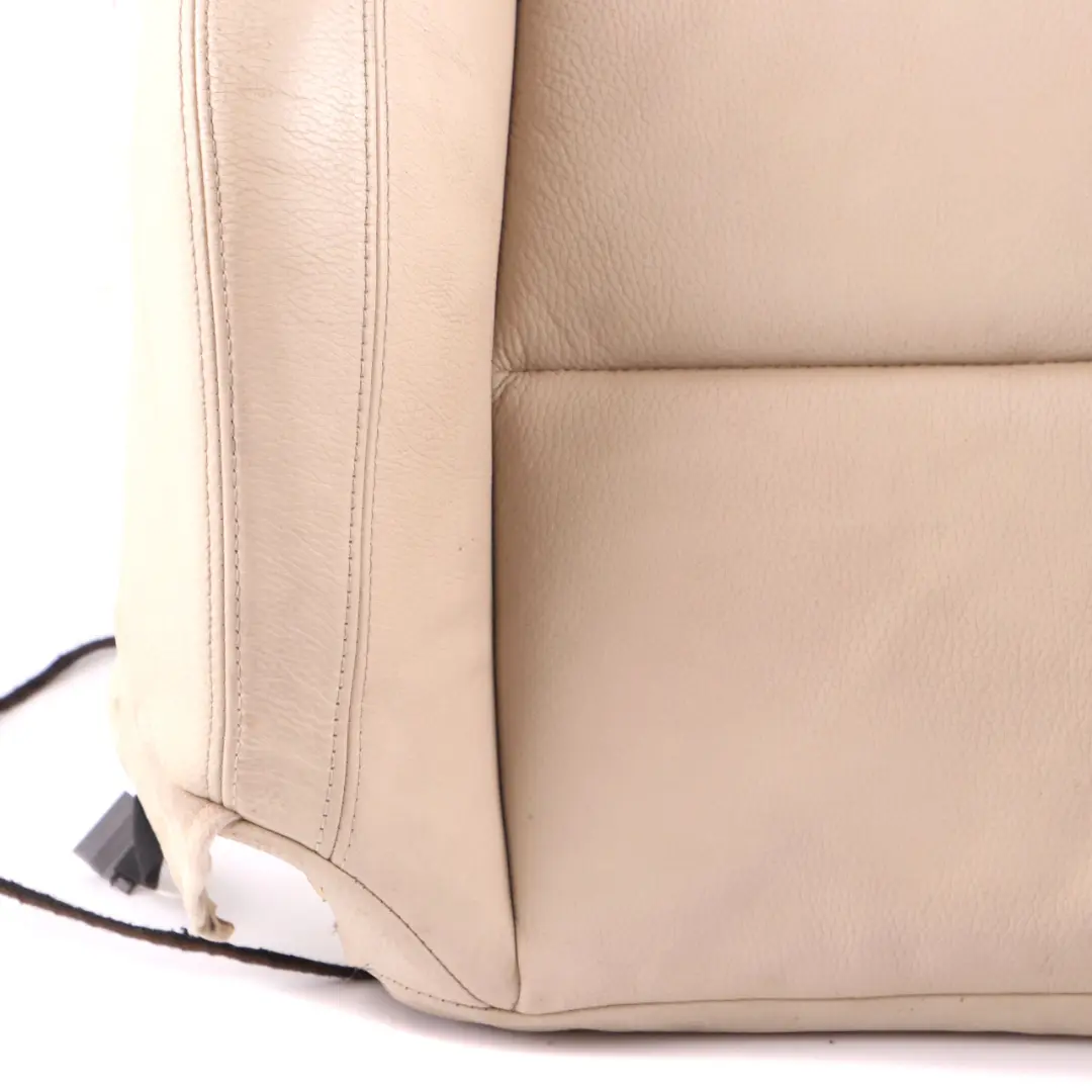 BMW E93 Sport Seat Cover Front Left N/S Heated Seat Cream Beige Leather Backrest - SKU 7253639 - Part number 7253639