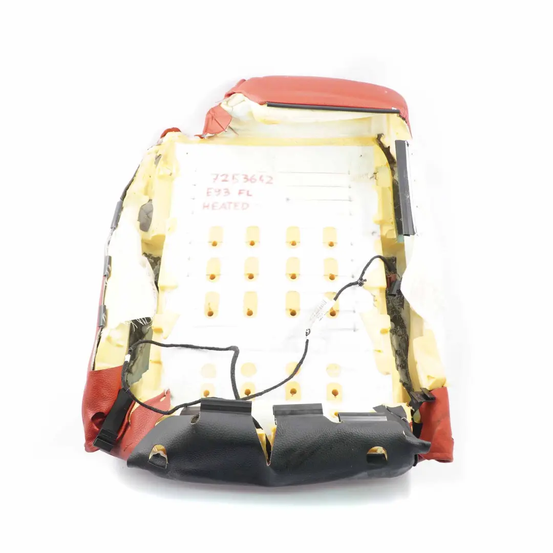 BMW E93 Sitzheizung Vorne Links Sitz Lehne Bezug Leder Dakota Korallrot - SKU 7253641 - Teilenummer 7253641