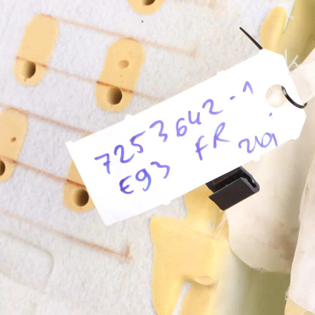 Front Seat Backrest BMW E93 Front Right O/S Heated Cover Red Leather to with Part number 7253642 Front Seat Backrest BMW E93 Front Right O/S Heated Cover Red Leather - SKU 7253642-1 - Part number 7253642