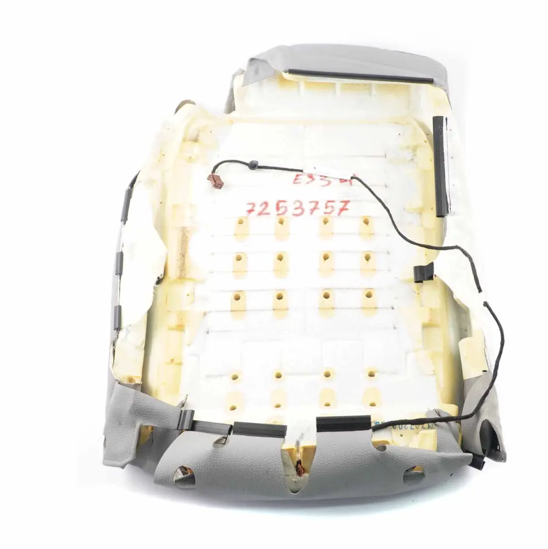 Front Left N/S Heated Seat Grey Leather Interior Backrest to BMW E93 Seat Cover with Part number 7253757 BMW E93 Seat Cover Front Left N/S Heated Seat Grey Leather Interior Backrest - SKU 7253757 - Part number 7253757