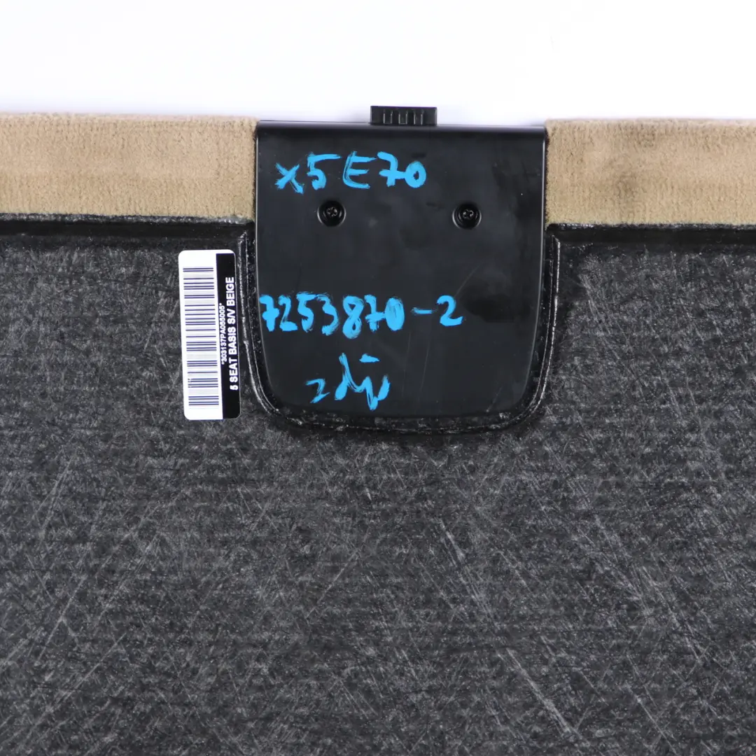 Boot Floor Trunk Carpet Luggage Compartment Panel Beige to BMW X5 E70 with Part number 7253870 BMW X5 E70 Boot Floor Trunk Carpet Luggage Compartment Panel Beige - SKU 7253870-2 - Part number 7253870