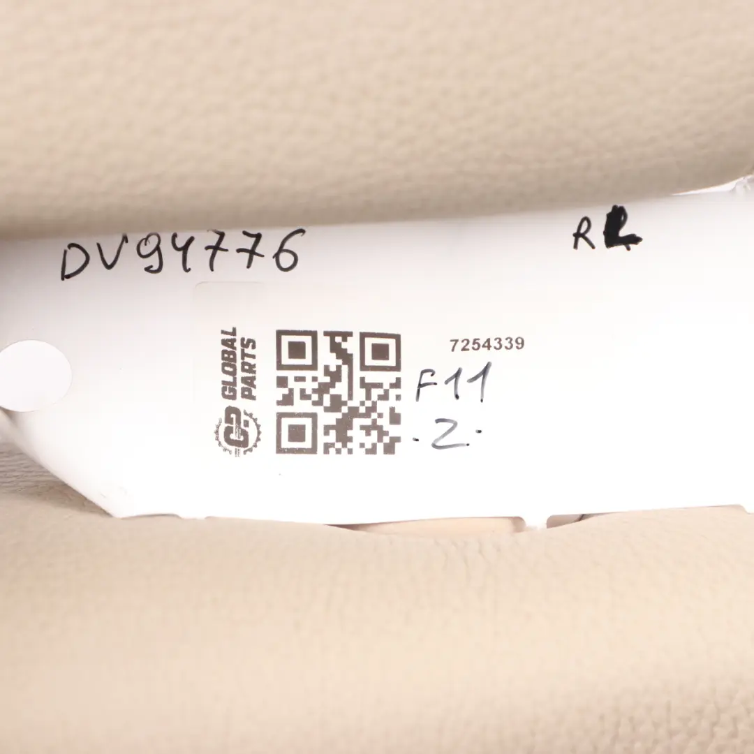 Backrest Rear Left N/S Back Cover Leather Dakota Oyster to BMW F11 Seat with Part number 7254339 BMW F11 Seat Backrest Rear Left N/S Back Cover Leather Dakota Oyster - SKU 7254339 - Part number 7254339