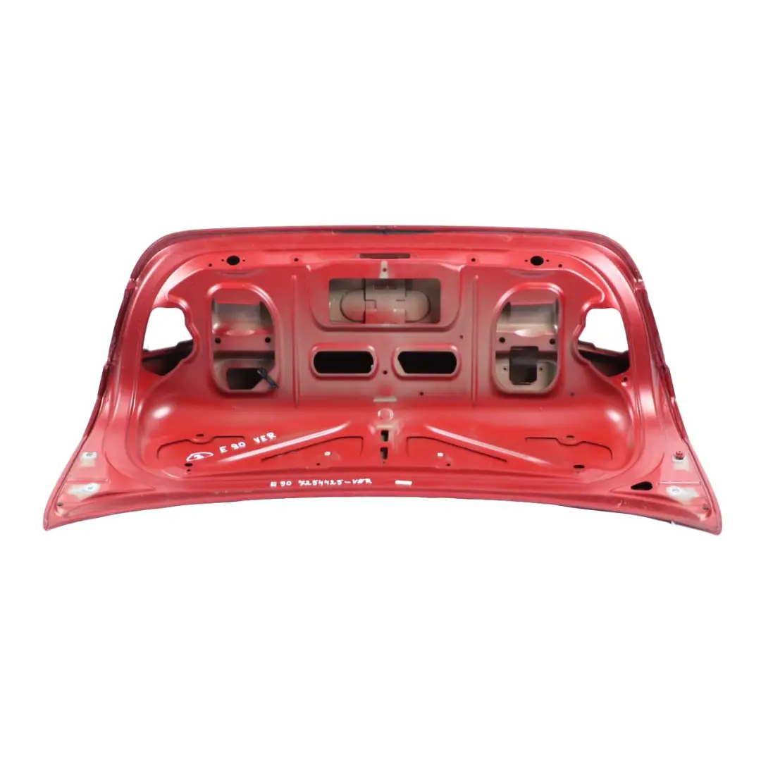 Trunk Boot Lid Tailgate Vermillion Red Metallic - A82 to BMW 3 E90 LCI Saloon Rear with Part number 7254425 BMW 3 E90 LCI Saloon Rear Trunk Boot Lid Tailgate Vermillion Red Metallic - A82 - SKU 7254425-VER - Part number 7254425