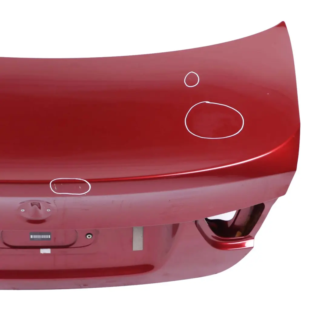 Trunk Boot Lid Tailgate Vermillion Red Metallic - A82 to BMW 3 E90 LCI Saloon Rear with Part number 7254425 BMW 3 E90 LCI Saloon Rear Trunk Boot Lid Tailgate Vermillion Red Metallic - A82 - SKU 7254425-VER - Part number 7254425