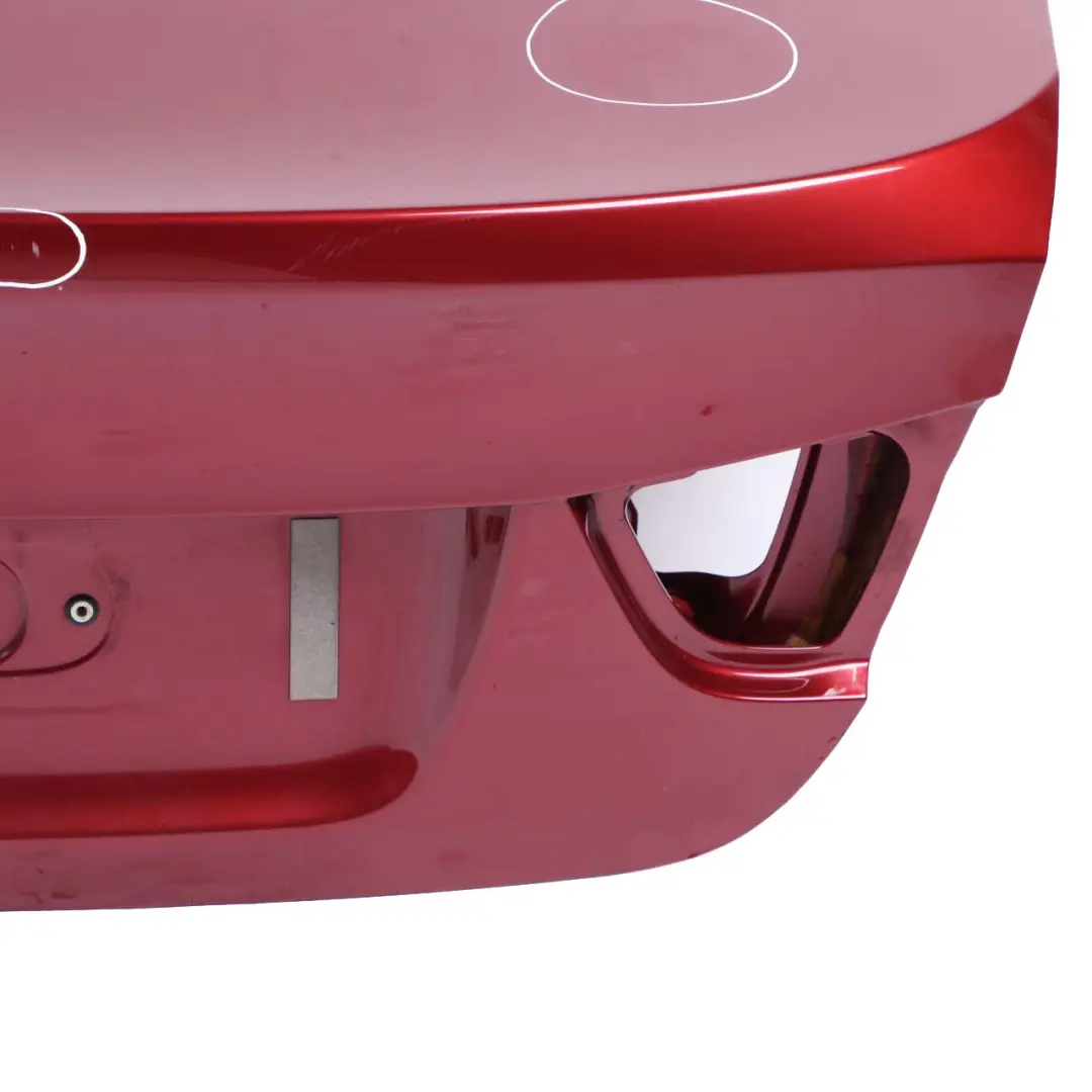 Trunk Boot Lid Tailgate Vermillion Red Metallic - A82 to BMW 3 E90 LCI Saloon Rear with Part number 7254425 BMW 3 E90 LCI Saloon Rear Trunk Boot Lid Tailgate Vermillion Red Metallic - A82 - SKU 7254425-VER - Part number 7254425