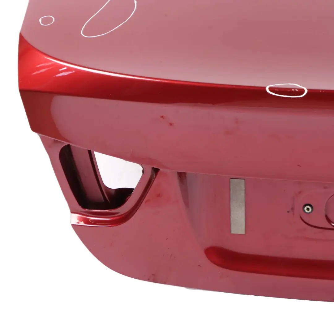 Trunk Boot Lid Tailgate Vermillion Red Metallic - A82 to BMW 3 E90 LCI Saloon Rear with Part number 7254425 BMW 3 E90 LCI Saloon Rear Trunk Boot Lid Tailgate Vermillion Red Metallic - A82 - SKU 7254425-VER - Part number 7254425