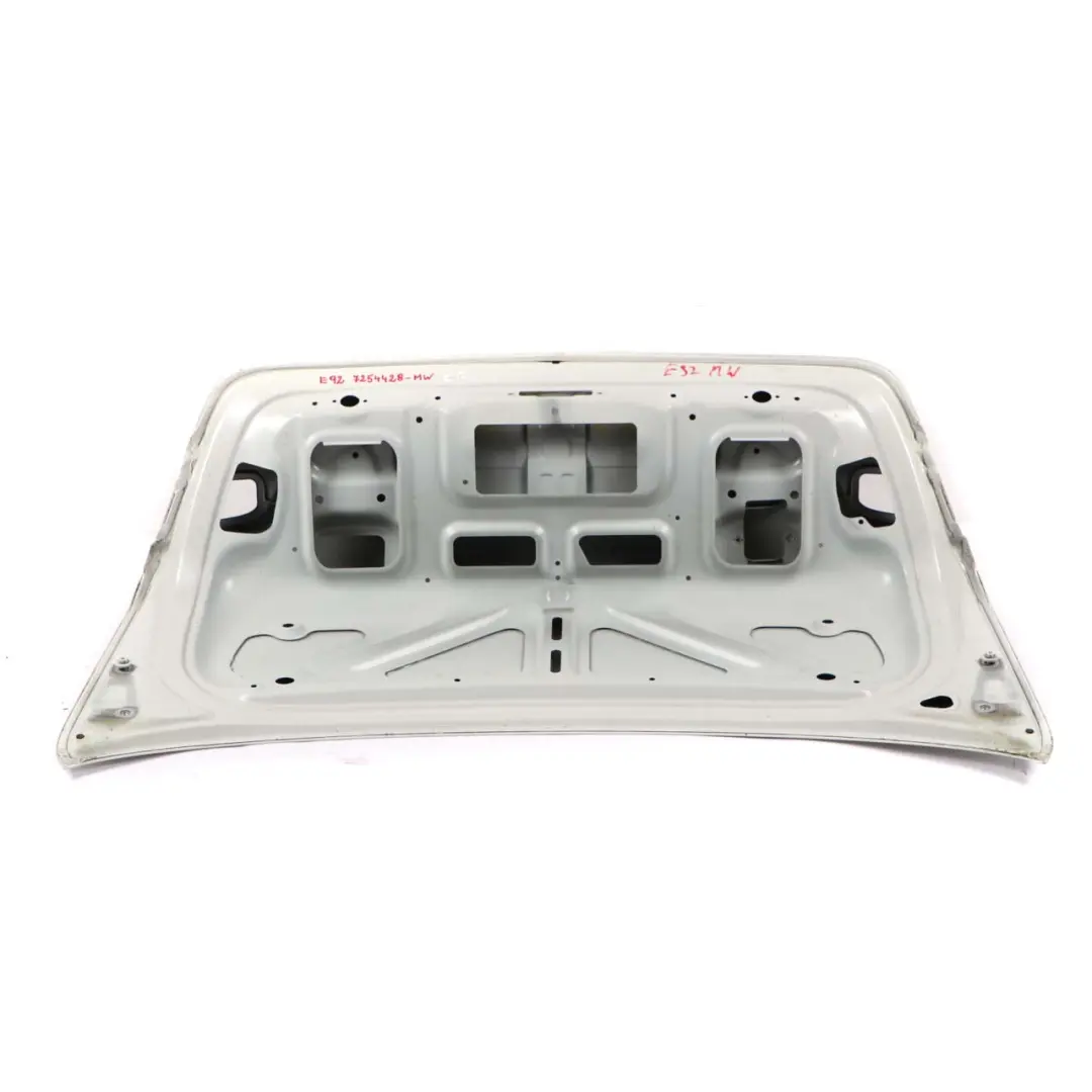 Boot Trunk Lid Mineralweiss Mineral White - A96 to BMW 3 E92 Coupe Rear Tailgate with Part number 7254428 BMW 3 E92 Coupe Rear Tailgate Boot Trunk Lid Mineralweiss Mineral White - A96 - SKU 7254428-MW - Part number 7254428