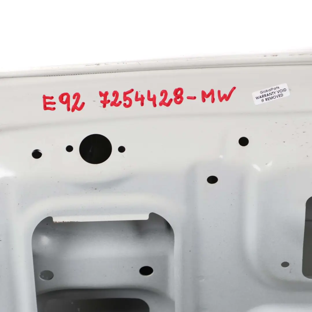 Boot Trunk Lid Mineralweiss Mineral White - A96 to BMW 3 E92 Coupe Rear Tailgate with Part number 7254428 BMW 3 E92 Coupe Rear Tailgate Boot Trunk Lid Mineralweiss Mineral White - A96 - SKU 7254428-MW - Part number 7254428