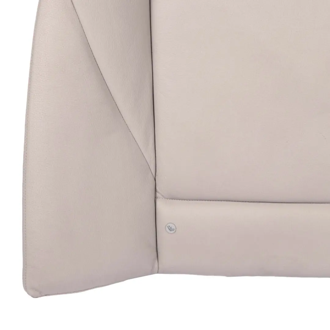 Backrest Bench Covering Back Rest Leather Everest Grey to BMW F01 Rear Seat with Part number 7254603 BMW F01 Rear Seat Backrest Bench Covering Back Rest Leather Everest Grey - SKU 7254603 - Part number 7254603