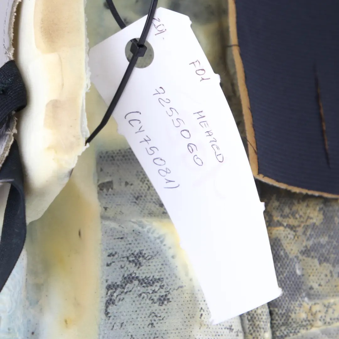 Backrest Cover Front Left Comfort N/S Heated Padding Leather Grey to BMW F01 Seat with Part number 7255060 BMW F01 Seat Backrest Cover Front Left Comfort N/S Heated Padding Leather Grey - SKU 7255060 - Part number 7255060