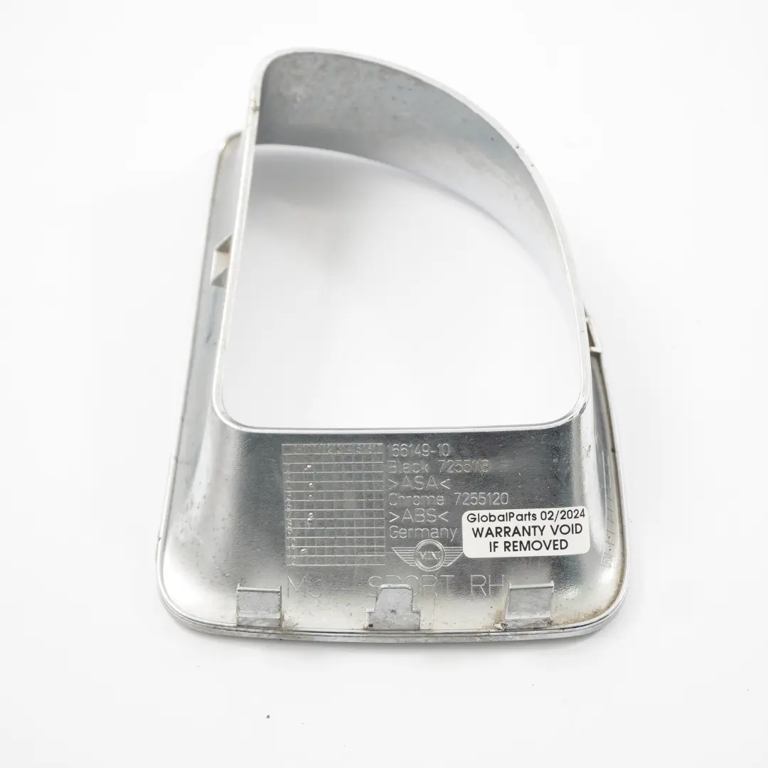 Front Bumper Grille Grid Frame Cover Right O/S to Mini Cooper S R55 R56 LCI with Part number 7255118 Mini Cooper S R55 R56 LCI Front Bumper Grille Grid Frame Cover Right O/S - SKU 7255118 - Part number 7255118