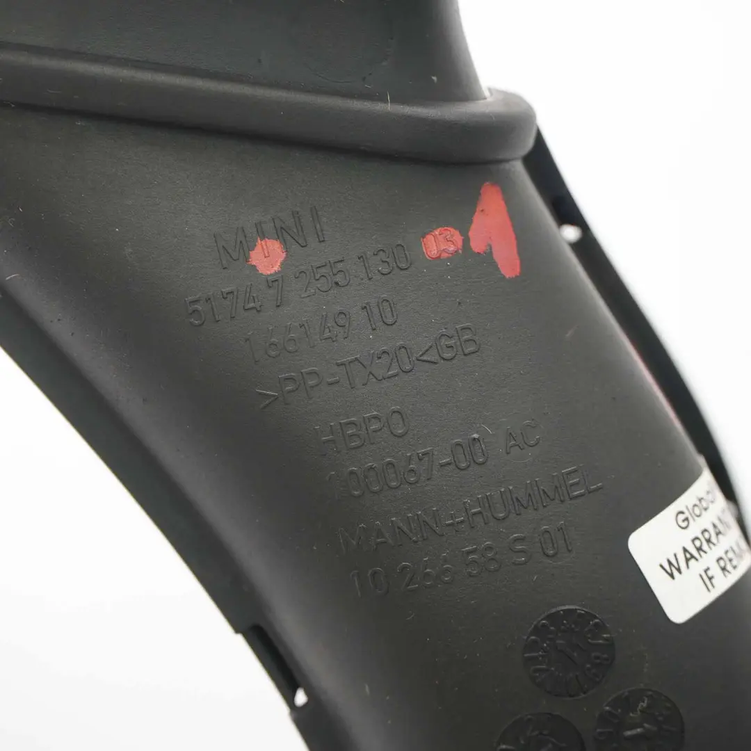 Condotto di raffreddamento freni destro per Mini R55 R56 R57 LCI con numero di parte 7255130 Mini R55 R56 R57 LCI Condotto di raffreddamento freni destro - SKU 7255130-1 - Numero di parte 7255130