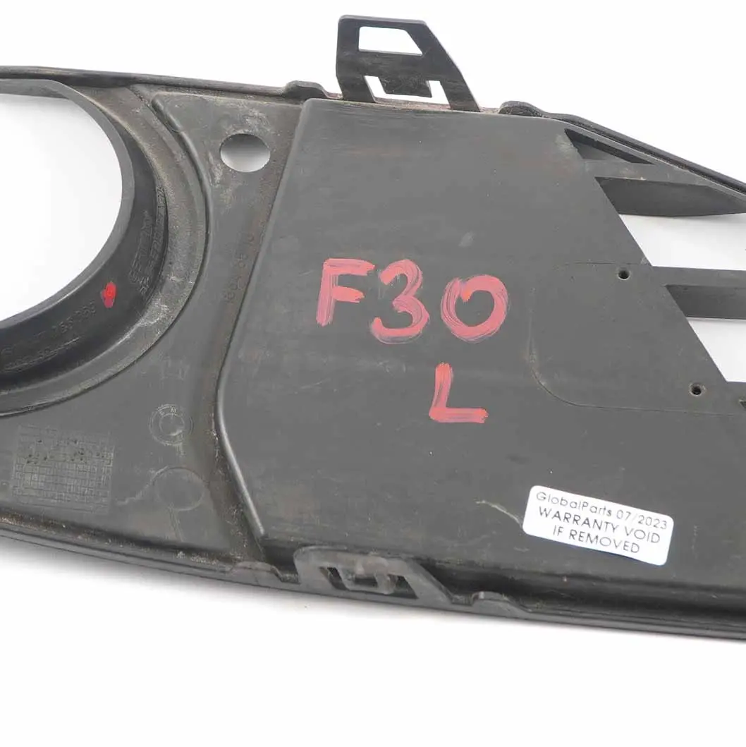 Cubre faros antiniebla BMW F30 Parachoques delantero izquierdo rejilla para con número de pieza 7255369 Cubre faros antiniebla BMW F30 Parachoques delantero izquierdo rejilla - SKU 7255369 - Número de pieza 7255369