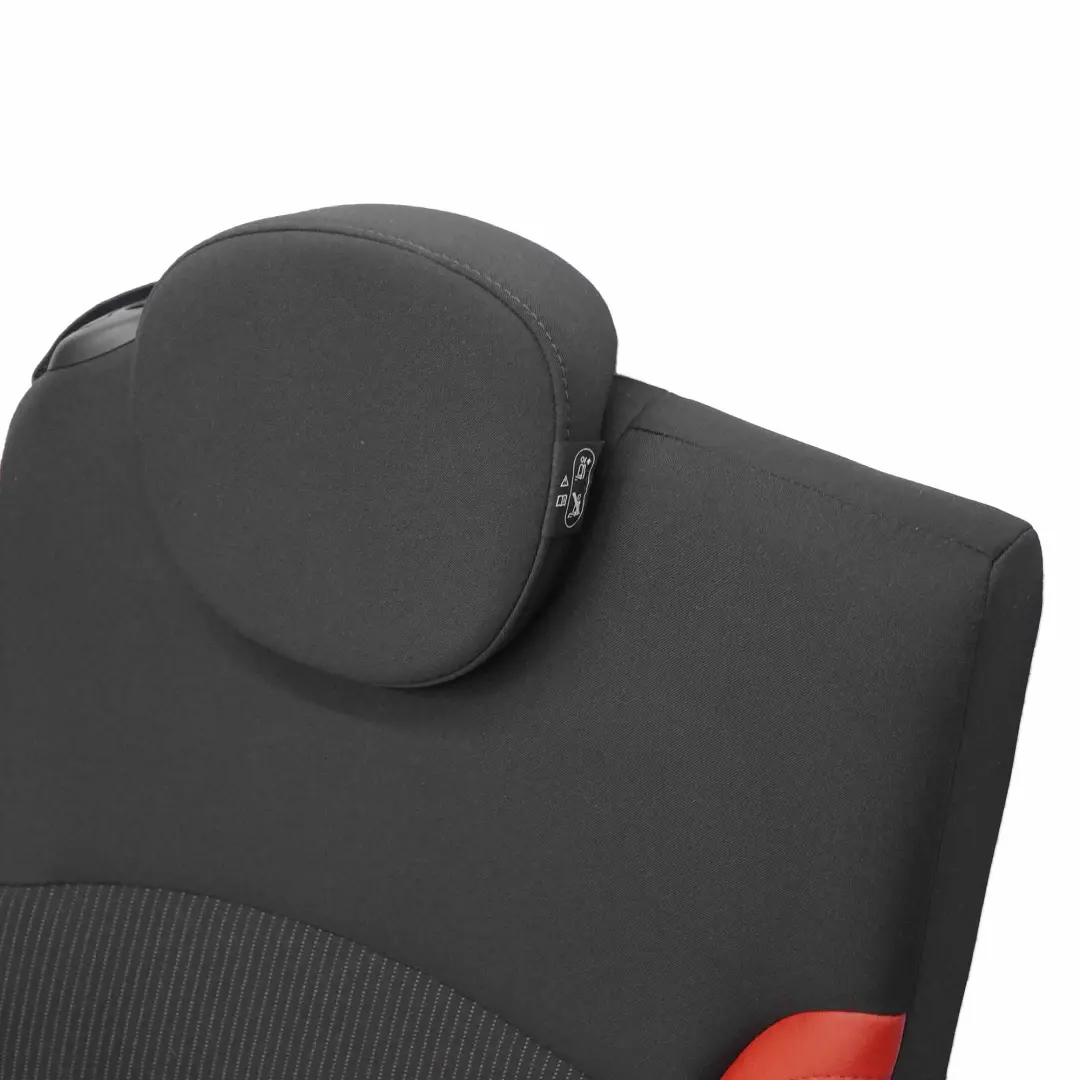 Backrest Rear Right O/S Cloth Leather Ray Rooster Red to Mini Cabrio R57 Seat with Part number 7255388 Mini Cabrio R57 Seat Backrest Rear Right O/S Cloth Leather Ray Rooster Red - SKU 7255388 - Part number 7255388