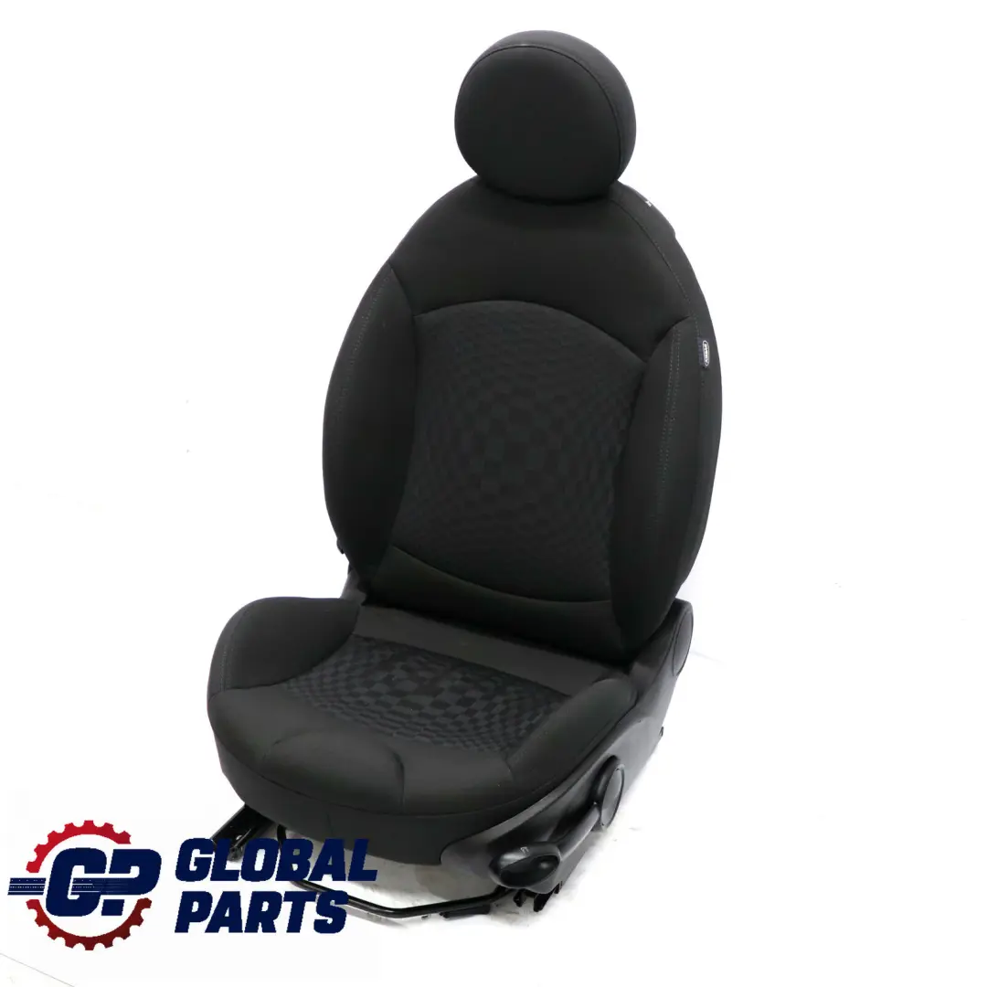 Stoff Checkered Schwarz Vorne Links Sitz für Mini Cooper One R55 R56 R57 LCI Sport mit Teilenummer 7255500 Mini Cooper One R55 R56 R57 LCI Sport Stoff Checkered Schwarz Vorne Links Sitz - SKU 7255500-1 - Teilenummer 7255500