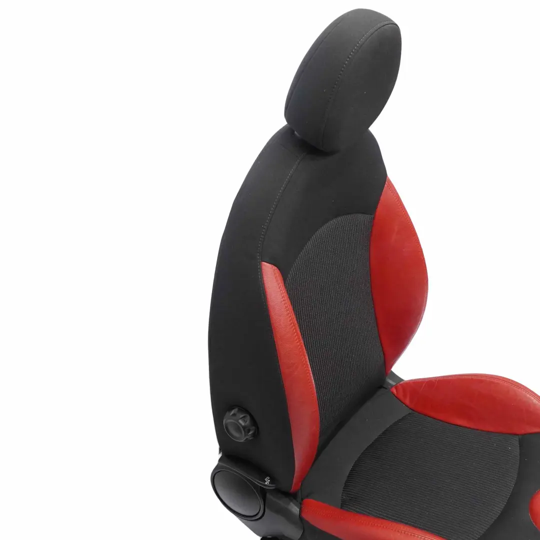  Front Seat Mini R55 R56 LCI Sport Cloth Fabric Red Leather Left N/S Heated - SKU 7255589-1 - Part number 7255589