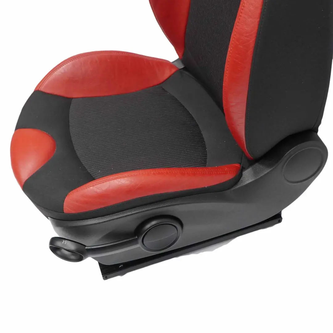  Front Seat Mini R55 R56 LCI Sport Cloth Fabric Red Leather Left N/S Heated - SKU 7255589-1 - Part number 7255589