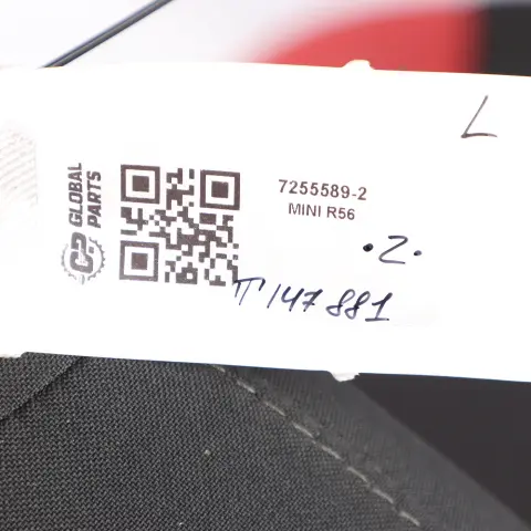 Front Seat Mini R55 R56 LCI Sport Cloth Fabric Red Leather Left N/S Heated to with Part number 7255589 Front Seat Mini R55 R56 LCI Sport Cloth Fabric Red Leather Left N/S Heated - SKU 7255589-2 - Part number 7255589