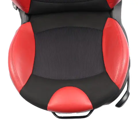  Front Seat Mini R55 R56 LCI Sport Cloth Fabric Red Leather Left N/S Heated - SKU 7255589-2 - Part number 7255589