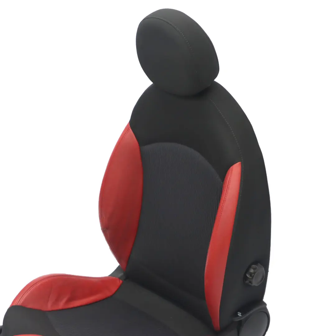  Front Seat Mini R55 R56 LCI Sport Cloth Fabric Red Leather Right O/S Heated - SKU 7255590-1 - Part number 7255590