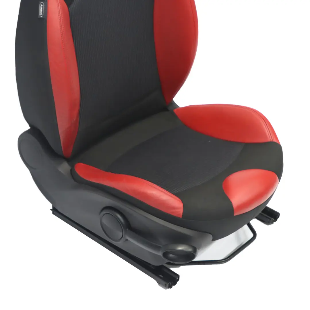  Front Seat Mini R55 R56 LCI Sport Cloth Fabric Red Leather Right O/S Heated - SKU 7255590-1 - Part number 7255590