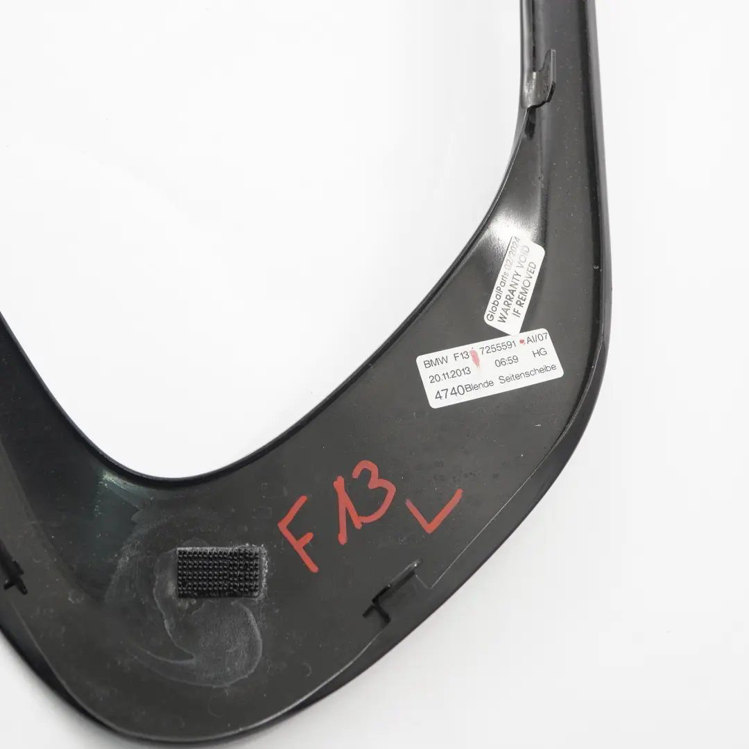 moldura de ajuste tira de la ventana del marco lateral izquierdo para BMW F13 con número de pieza 7255591 BMW F13 moldura de ajuste tira de la ventana del marco lateral izquierdo - SKU 7255591 - Número de pieza 7255591