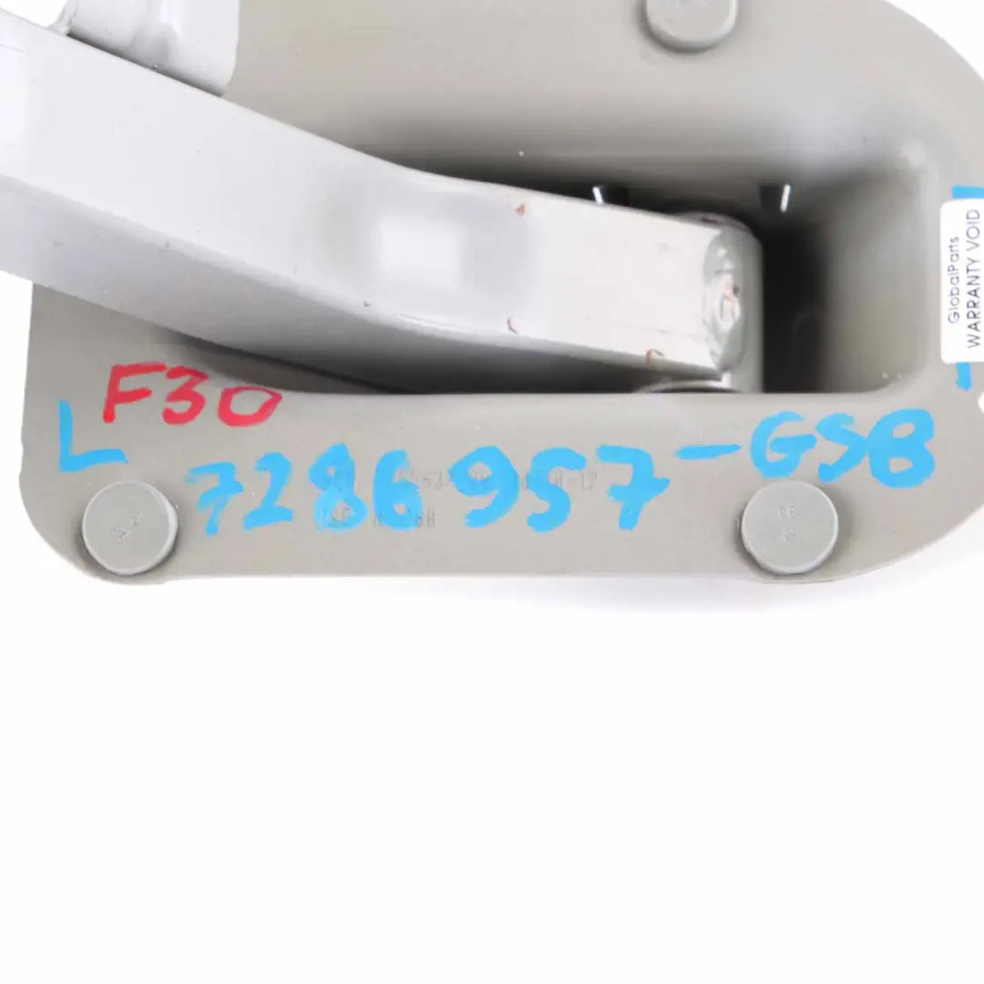 Armature Charnière Coffre Porte Coffre Gauche Argent Glacier Métallisé pour BMW F30 à propos du numéro de pièce 7255637 BMW F30 Armature Charnière Coffre Porte Coffre Gauche Argent Glacier Métallisé - SKU 7255637-GSB - Numéro de pièce 7255637