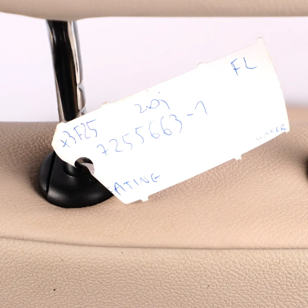 Front Seat BMW X3 F25 Left N/S Heated Interior Leather Nevada Oyster to with Part number 7255663 Front Seat BMW X3 F25 Left N/S Heated Interior Leather Nevada Oyster - SKU 7255663-1 - Part number 7255663