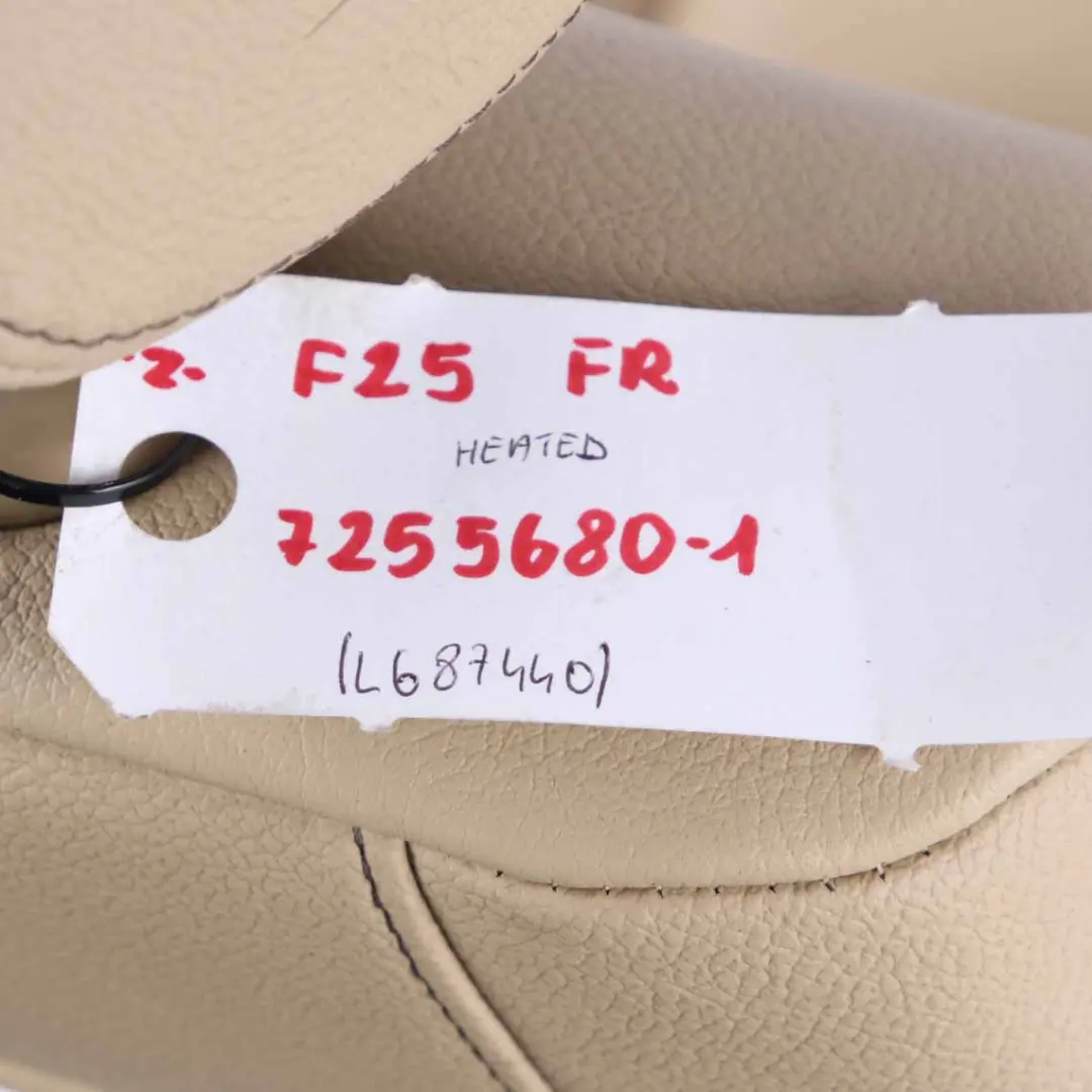 Front Seat BMW X3 F25 M Sport Heated Right O/S Interior Leather Nevada Beige to with Part number 7255680 Front Seat BMW X3 F25 M Sport Heated Right O/S Interior Leather Nevada Beige - SKU 7255680-1 - Part number 7255680