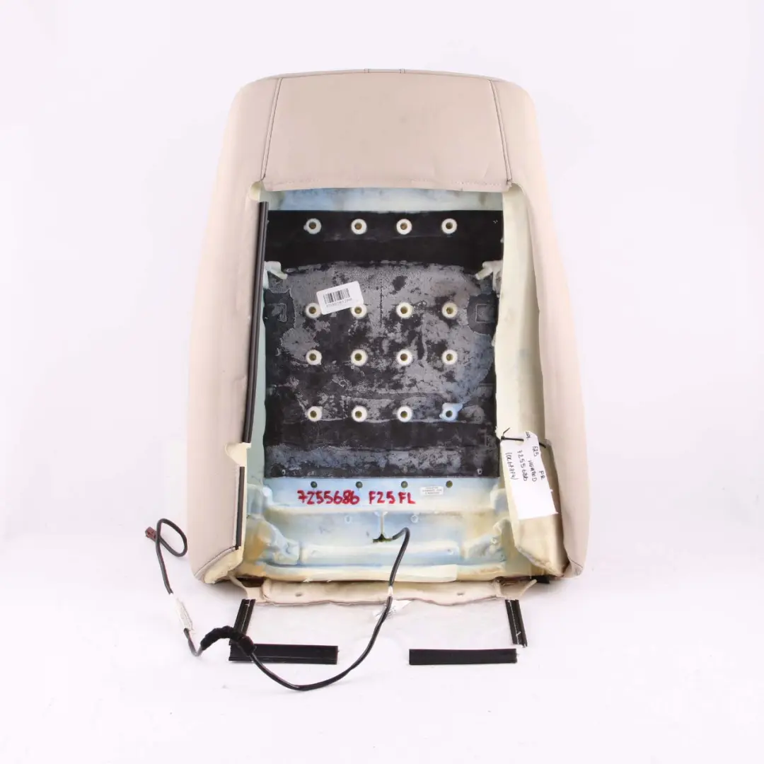 Heated Front Right O/S Backrest Leather Oyster to BMW X3 F25 Seat Cover Sport with Part number 7255686 BMW X3 F25 Seat Cover Sport Heated Front Right O/S Backrest Leather Oyster - SKU 7255686 - Part number 7255686