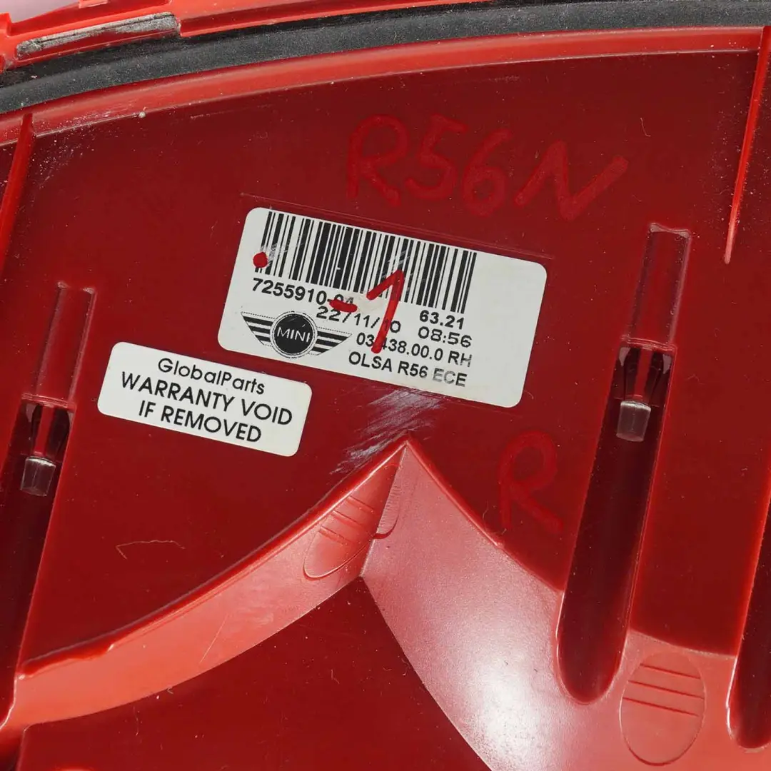 Mini Cooper R56 R57 LCI Lampa Prawy Tył - SKU 7255910-1 - Numer Części 7255910