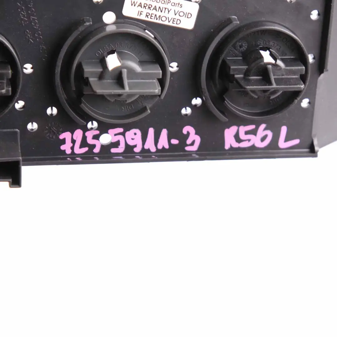  Light Bulb Holder Mini R56 R57 LCI Rear Left N/S Lamp Socket Side Panel - SKU 7255911-3 - Part number 7255911