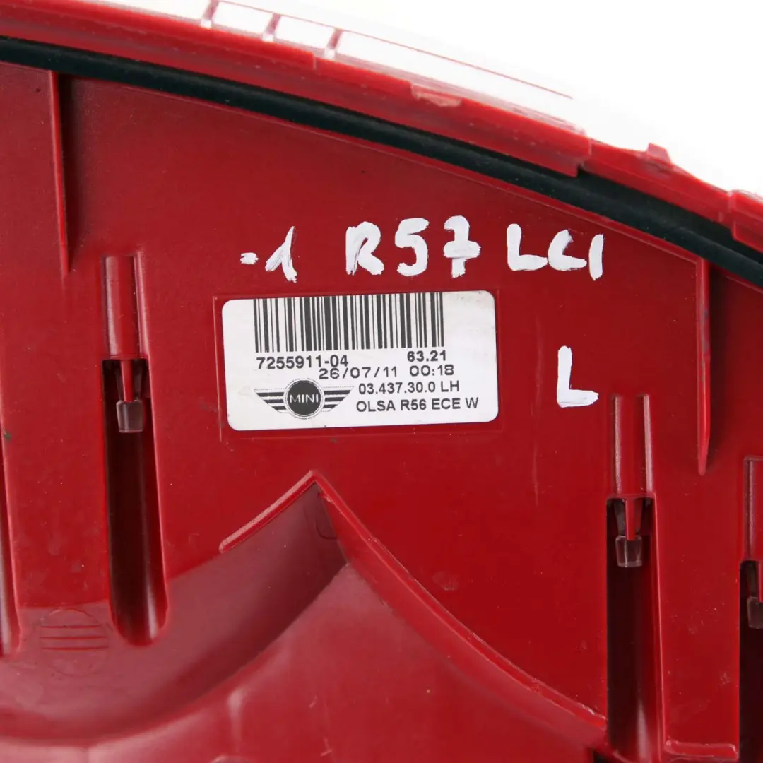 Feu Arrière Panneau Latérale à Gauche Blanc Arrière pour Mini R56 R57 LCI R58 à propos du numéro de pièce 7255911 Mini R56 R57 LCI R58 Feu Arrière Panneau Latérale à Gauche Blanc Arrière - SKU 7255911 - Numéro de pièce 7255911