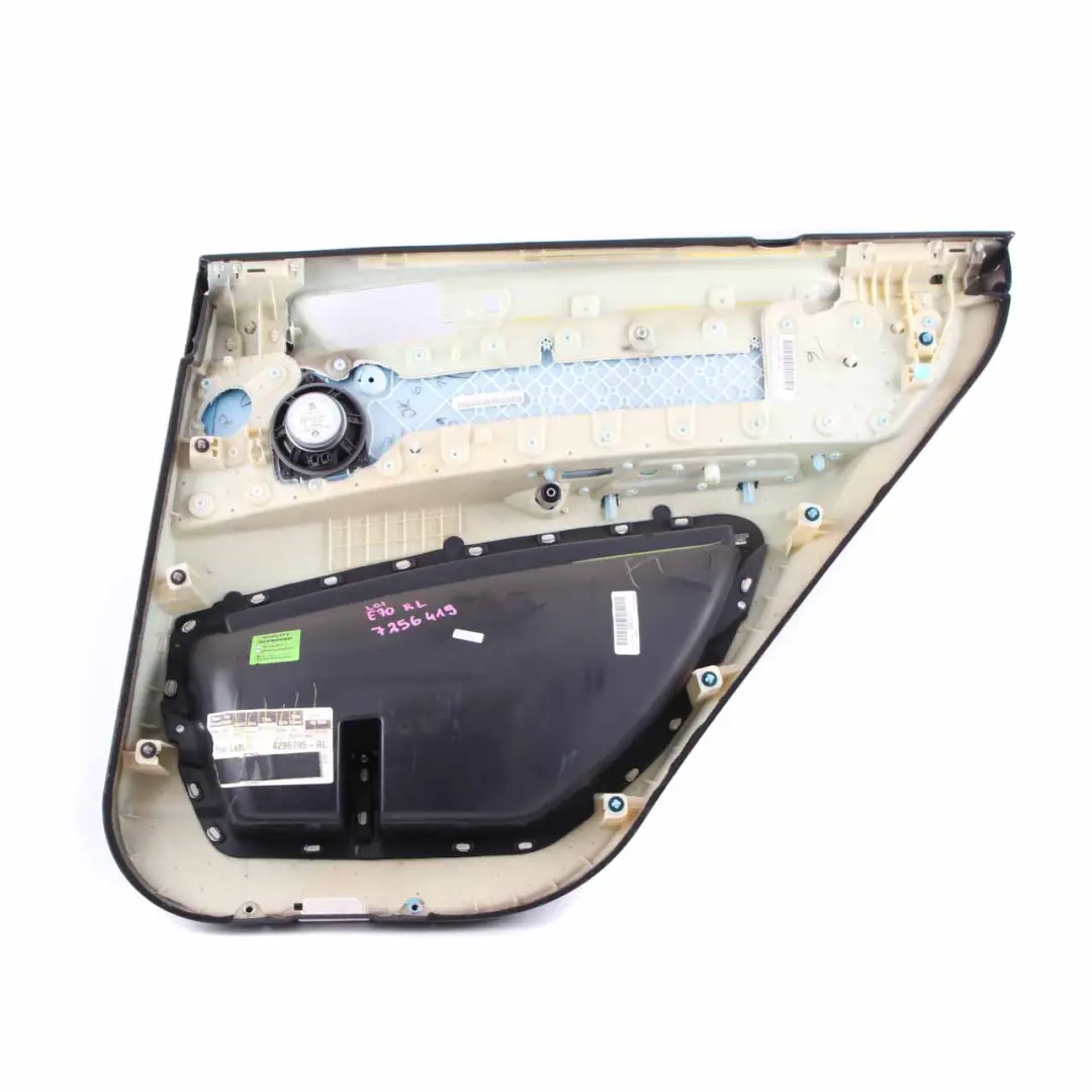  Door Card BMW X5 E70 LCI Rear Left N/S Trim Lining Cover Leather Nevada Oyster - SKU 7256419 - Part number 7256419